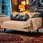 مفرش ركنة(كابوتنية بكنار ذهبي)